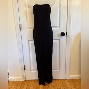 H&M Classic Black Strapless Maxi Tube Dress